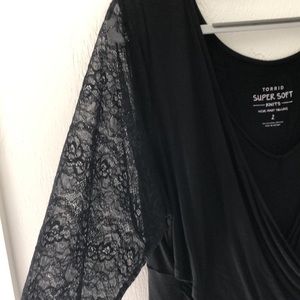 Torrid faux wrap blouse- NWT!